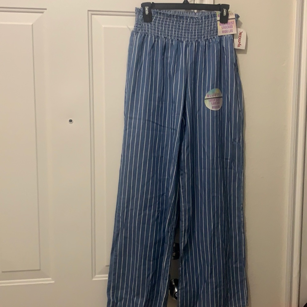 High waisted wide leg pants
